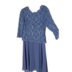 Alex Evenings | Dresses | 8w Alex Evenings Womens Sequined Midi Cocktail  Sheath Dress Evening Plus Bnwts | Poshmark